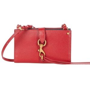 Rebecca Minkoff Red Leather Megan Crossbody Wallet Purse